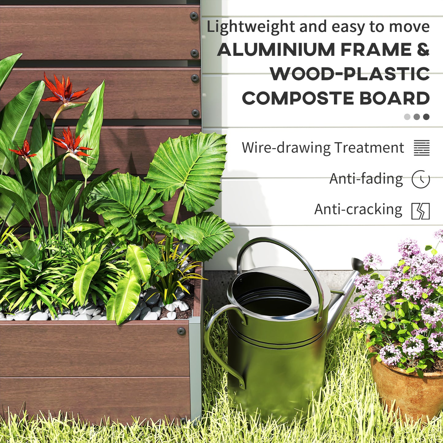 Transform Your Garden with Our Chic Light Brown Trellis Planter for Climbing Plants - Stylish Raised Bed & Planter Box!