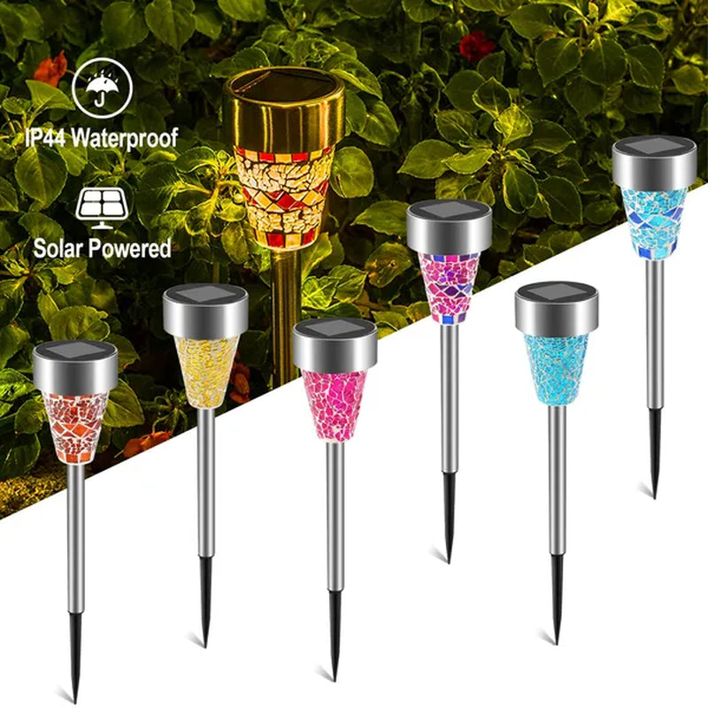 Transform Your Outdoors: 6-Pack Solar Garden Pathway Lights - Durable, Waterproof & 8-Hour Illumination for Driveways & Walkways