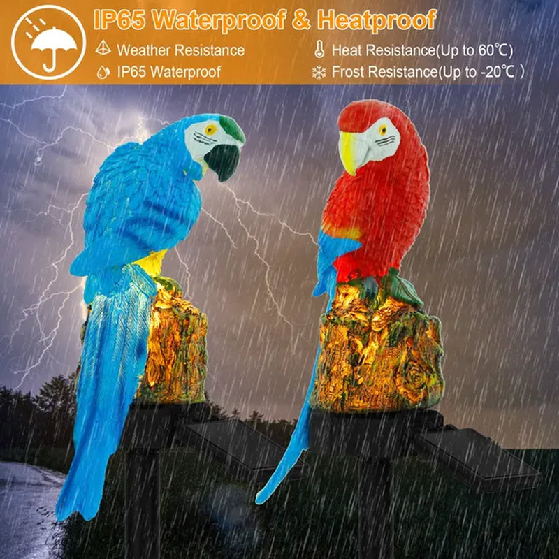 Illuminate Your Garden with the Vibrant Solar Powered Parrot Light - Waterproof LED for Stunning Lawn Decor!