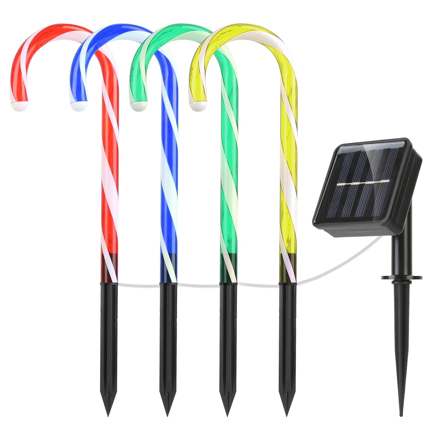 Brighten Your Holidays with Solar-Powered Waterproof Candy Cane Lights - Ideal for Patios, Yards, and Pathways!