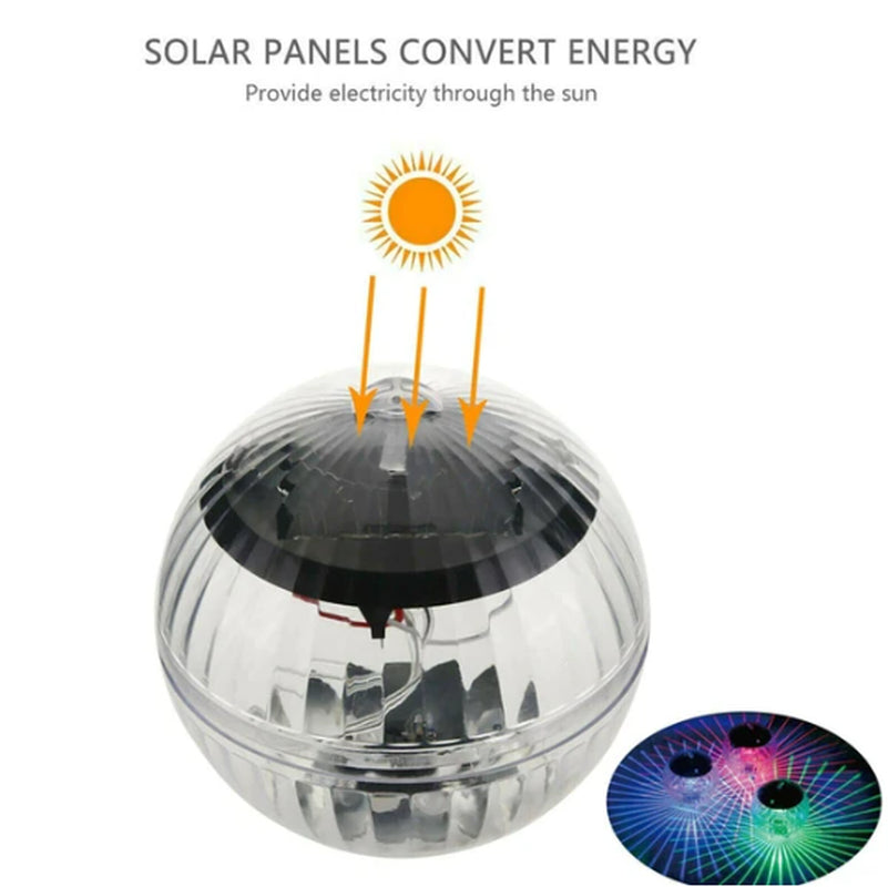 Transform Your Garden with Colorful Solar LED Floating Pond Lamp - Rotating RGB Light!