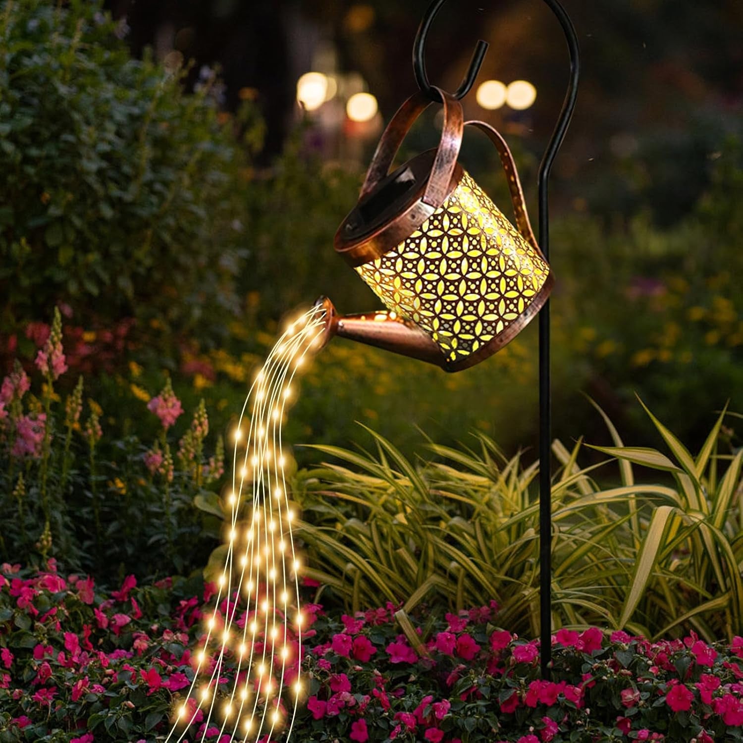Transform Your Garden with 2-Pack Solar LED Watering Can String Lights – Ideal Outdoor Decor!