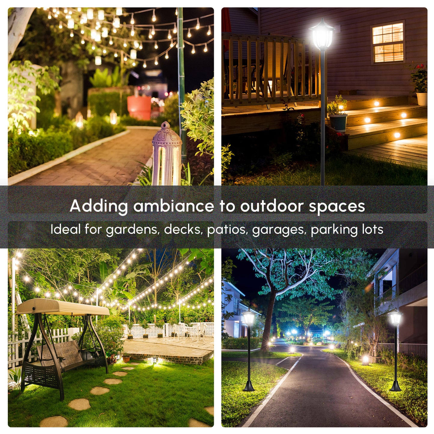 Elegant 72-Inch Triple Head Solar Lamp Post - Vintage Outdoor Lighting for Your Backyard, Garden Pathway, and Driveway