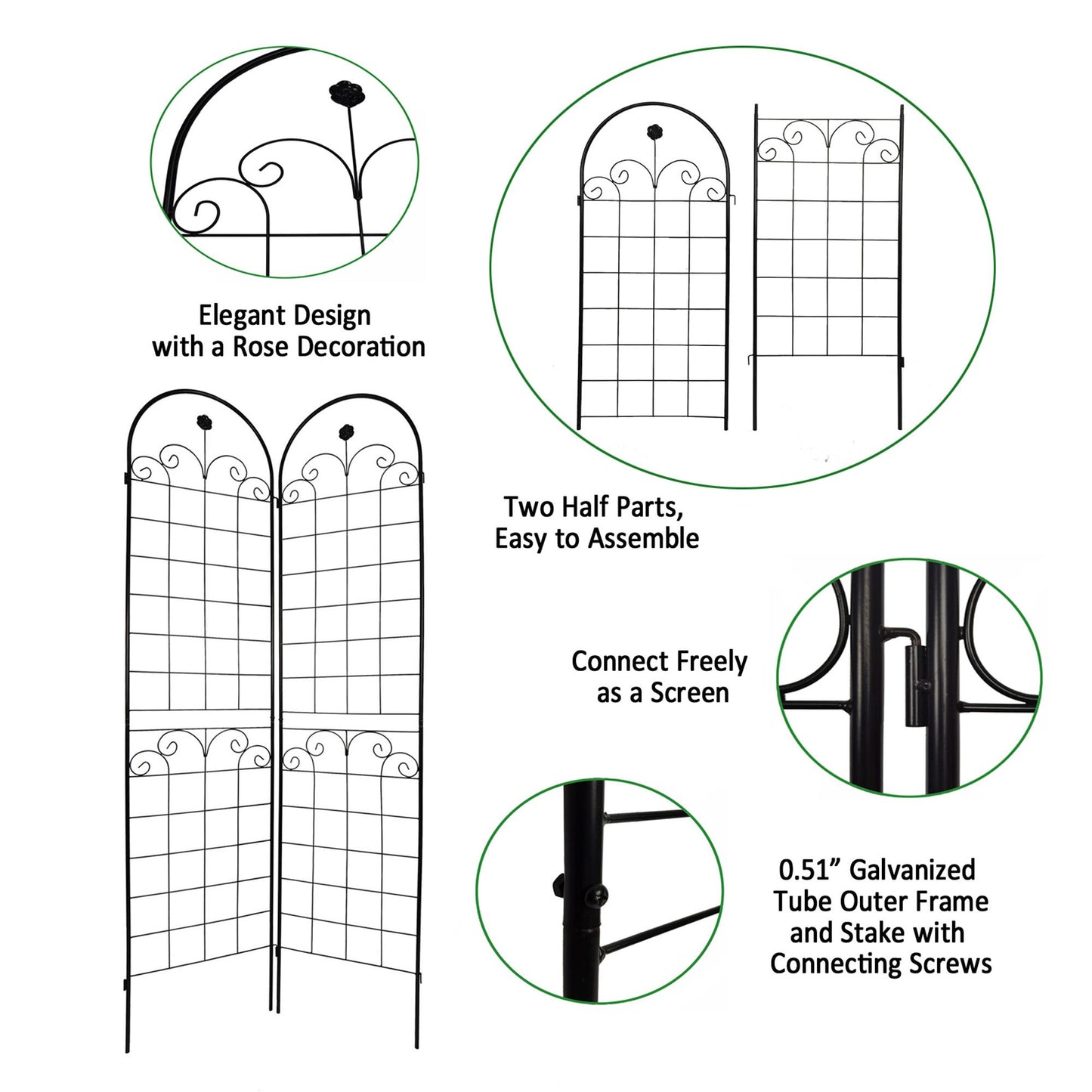Stunning Elegant Metal Garden Trellis for Beautiful Climbing Plants