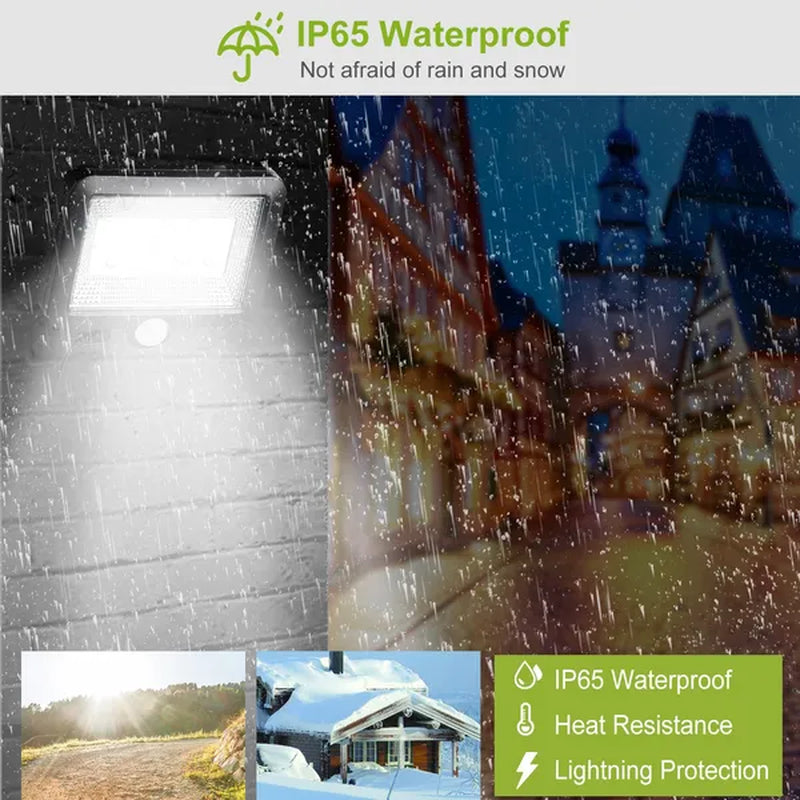 Brighten Your Outdoors: Solar Motion Sensor Wall Lights with 100 LEDs - Waterproof & Dusk to Dawn Technology