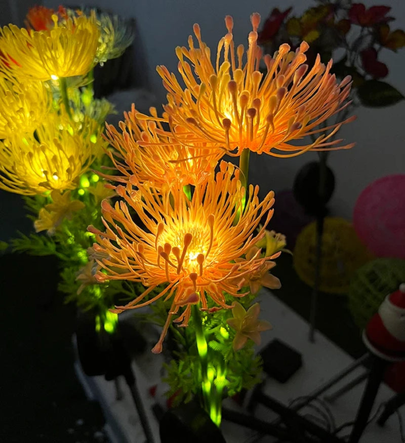 Transform Your Garden with 4 Pack Solar Flower Lights - Automatic On/Off Outdoor Decor & Ideal Gift for Mom!