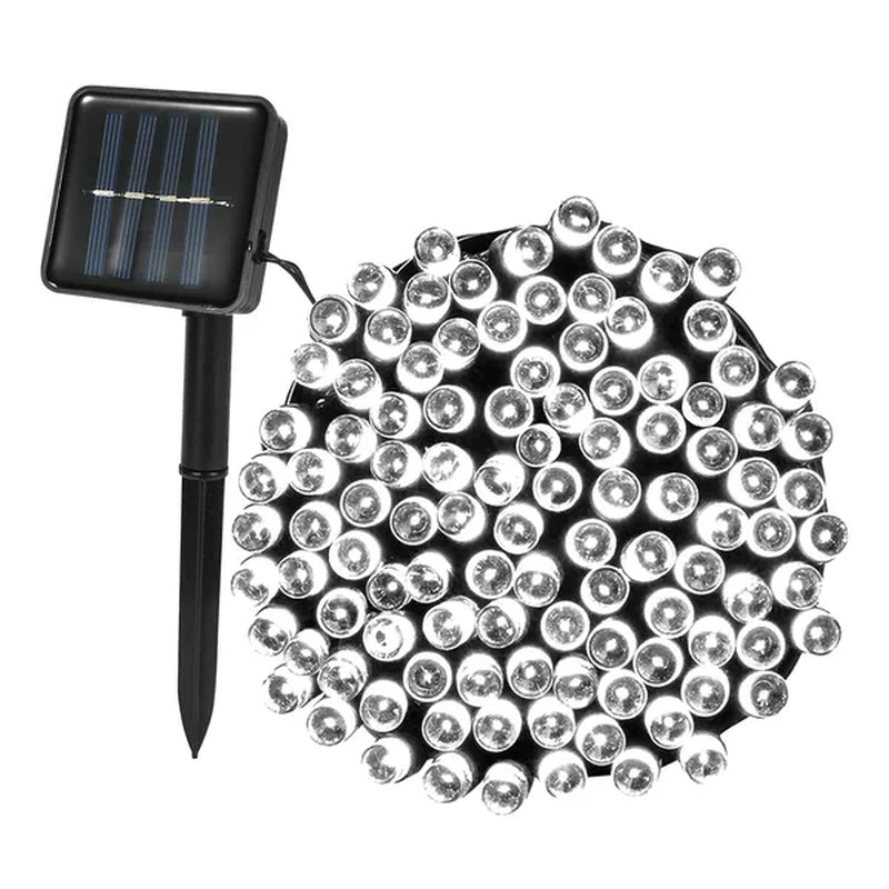 Magical 12M Solar LED Fairy String Lights - 100 Waterproof Multicolor Lights with 8 Stunning Lighting Modes