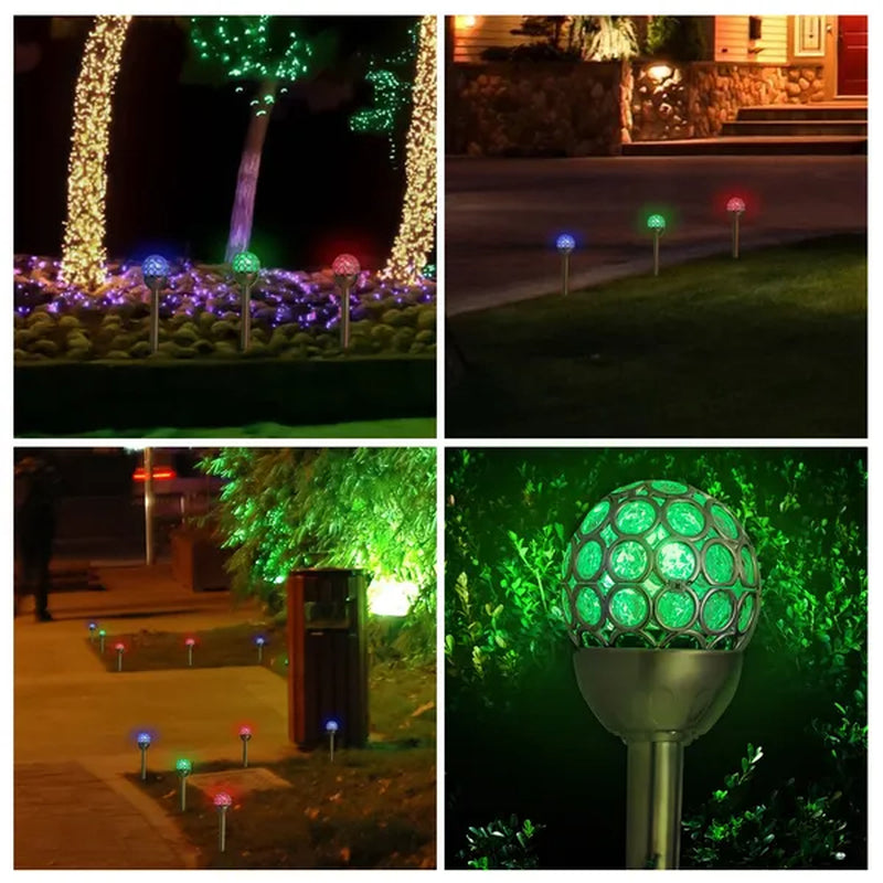 Transform Your Garden with Solarek 3-Piece Waterproof RGB Solar Ball Lights - Ideal for Outdoor Decor and Festive Celebrations!
