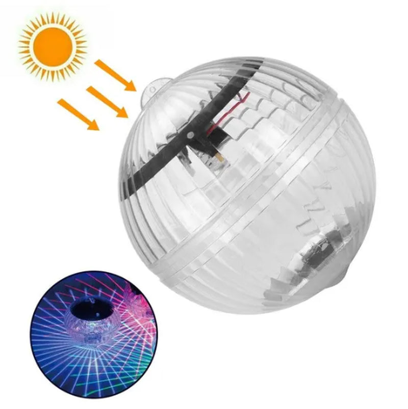 Transform Your Garden with Colorful Solar LED Floating Pond Lamp - Rotating RGB Light!