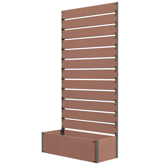 Transform Your Garden with Our Chic Light Brown Trellis Planter for Climbing Plants - Stylish Raised Bed & Planter Box!