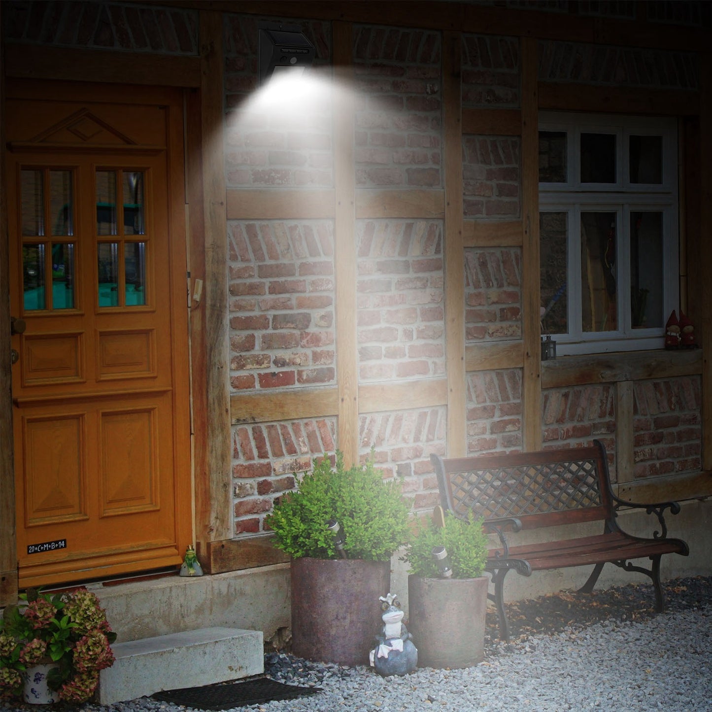 20 Bright LED Solar Motion Sensor Lights - Waterproof IP65, 120° Wide Angle for Ultimate Security in Garage, Front Door, Garden & Pathway