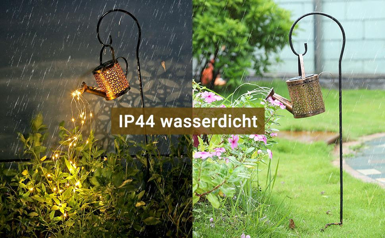 Transform Your Garden with 2-Pack Solar LED Watering Can String Lights – Ideal Outdoor Decor!