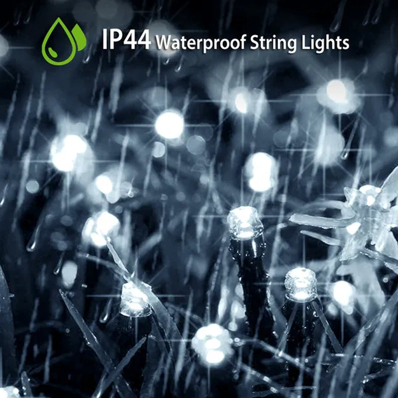 12M Solar Fairy String Lights - 100 LED Waterproof Multicolor Lights with 8 Stunning Lighting Modes for Enchanting Decor