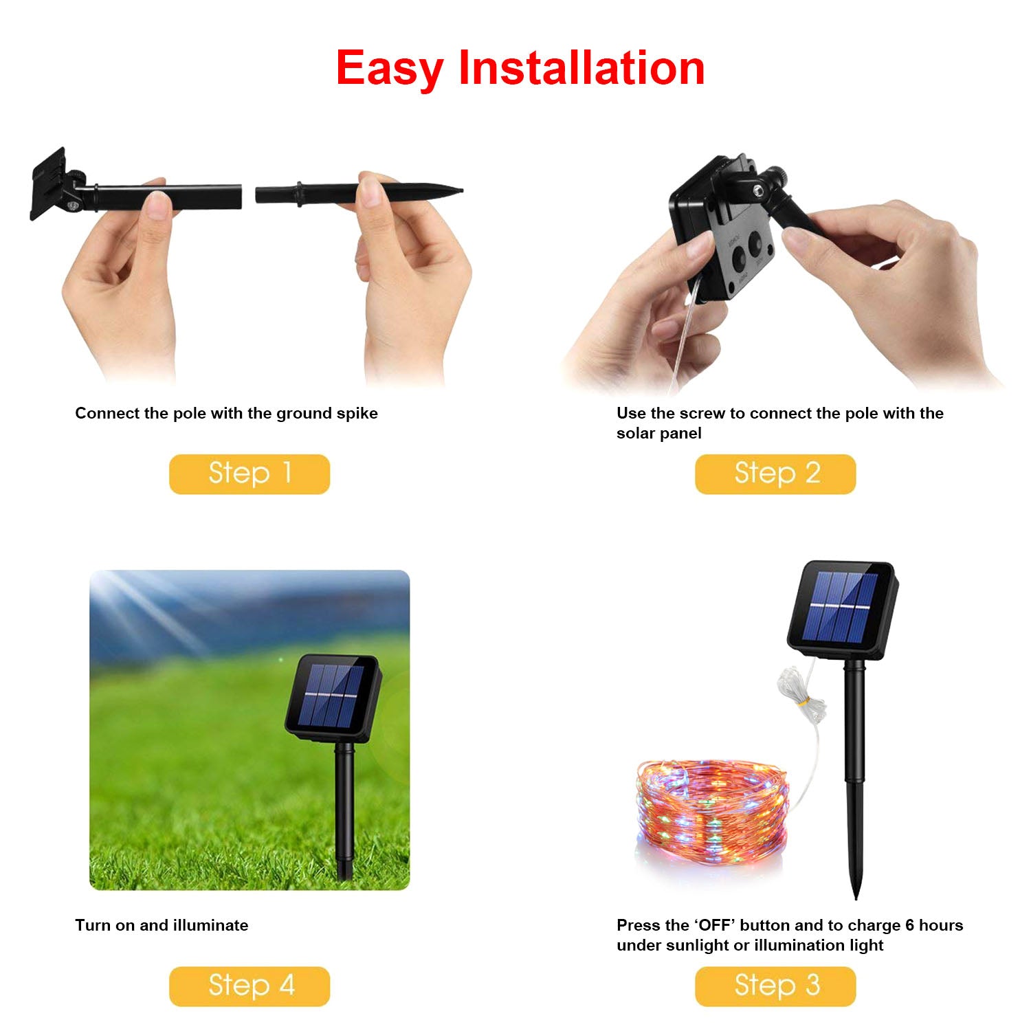 Illuminate Your Outdoor Events with Versatile Waterproof Solar String Lights - Perfect for Weddings, Parties, and Festivals!