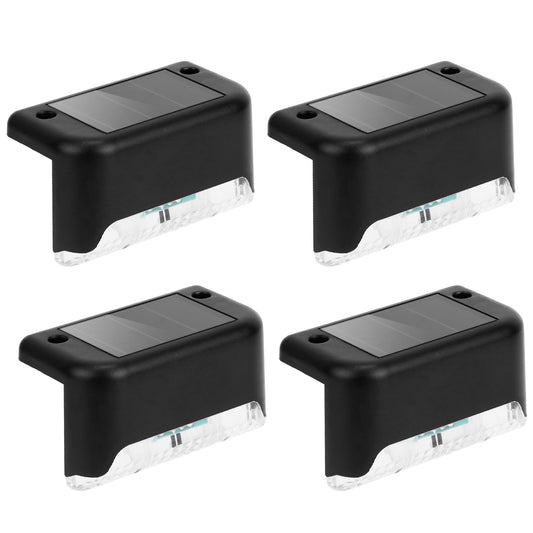 Transform Your Outdoor Space with 4-Pack Solar LED Step Lights - Waterproof Dusk to Dawn Sensors for Safe Stairs and Stylish Yard Railings!