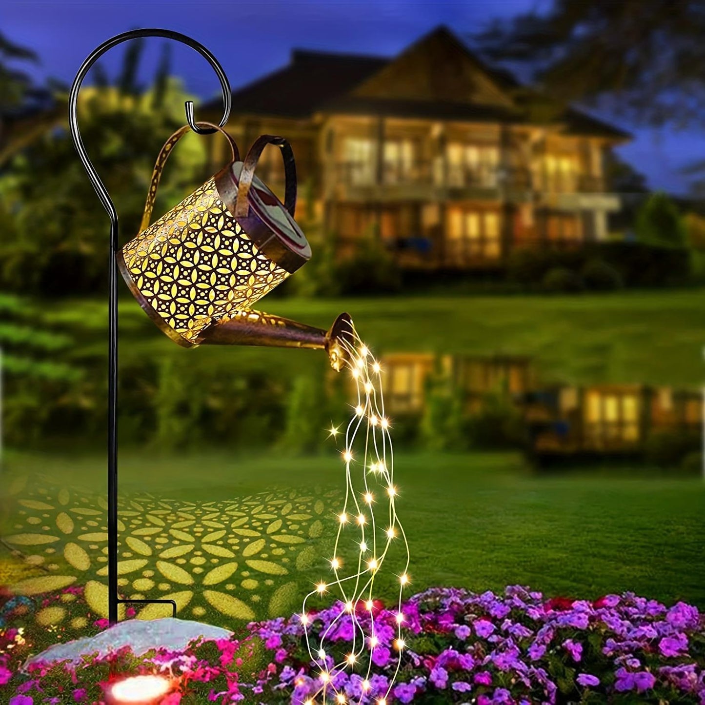 Transform Your Garden with 2-Pack Solar LED Watering Can String Lights – Ideal Outdoor Decor!
