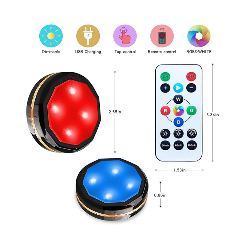 Illuminate Your Space: 3-Pack Rechargeable Wireless Motion Sensor LED Under Cabinet Night Lights