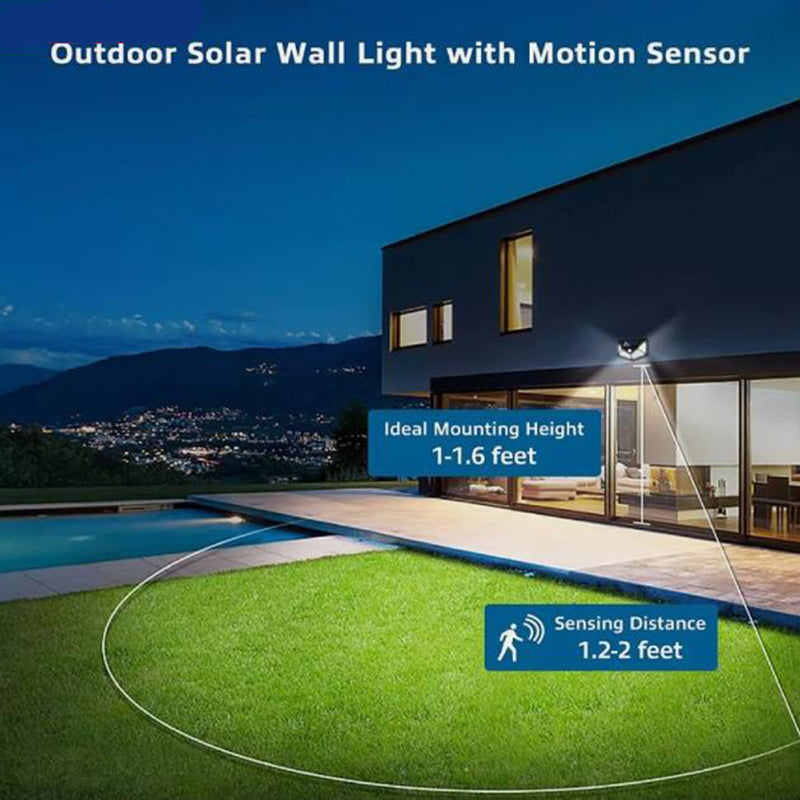 Aolyty 2-Pack Solar Motion Sensor Wall Lights - 3 Modes, Waterproof LED Security Lights with 4-Side Illumination for Garden, Yard, Patio & Walkway