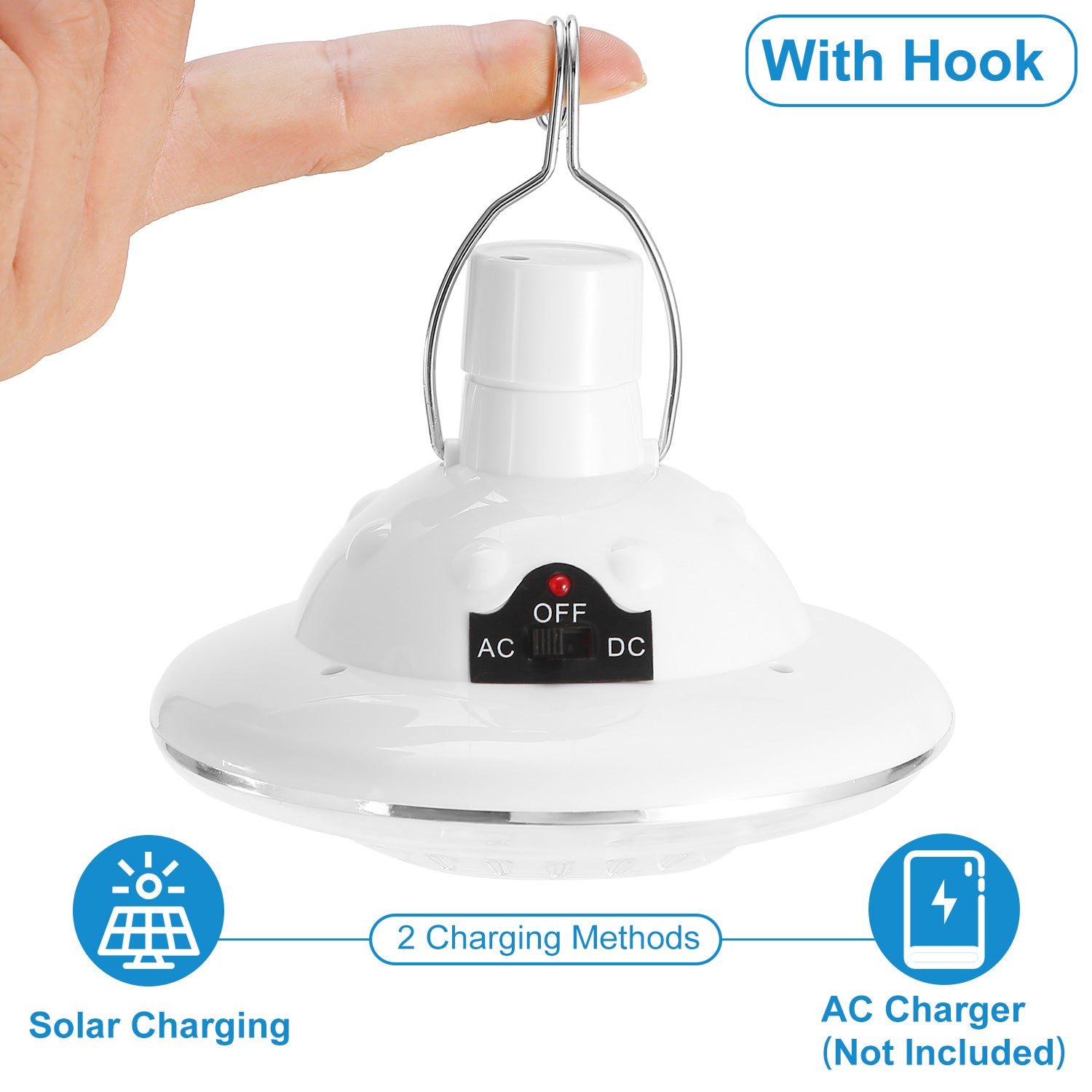 Ultimate Versatile Solar Camping Lantern with Remote - 3 Light Modes & 3 Charging Options, IP65 Waterproof for All Your Outdoor Adventures!