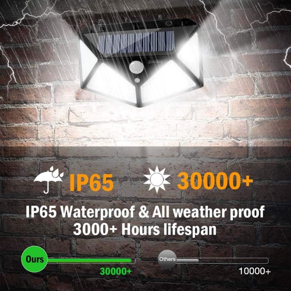 Aolyty 2-Pack Solar Motion Sensor Wall Lights - 3 Modes, Waterproof LED Security Lights with 4-Side Illumination for Garden, Yard, Patio & Walkway