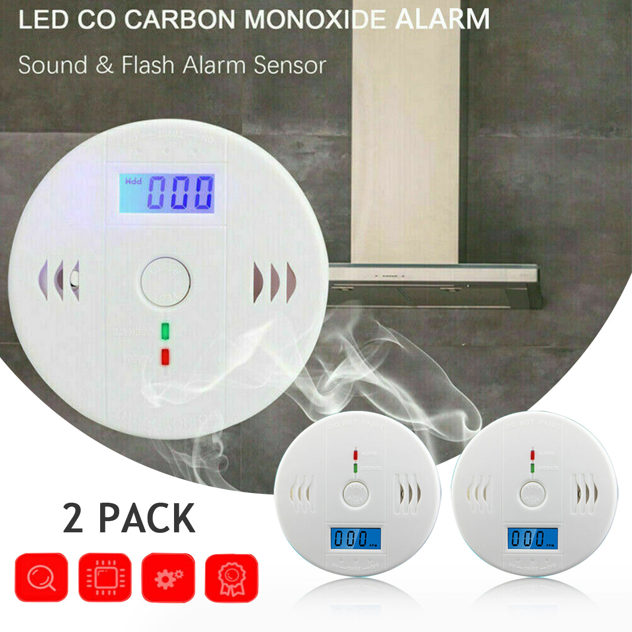 Ultimate CO Carbon Monoxide Alarm - Dependable Poison Detection & Safety Alert System
