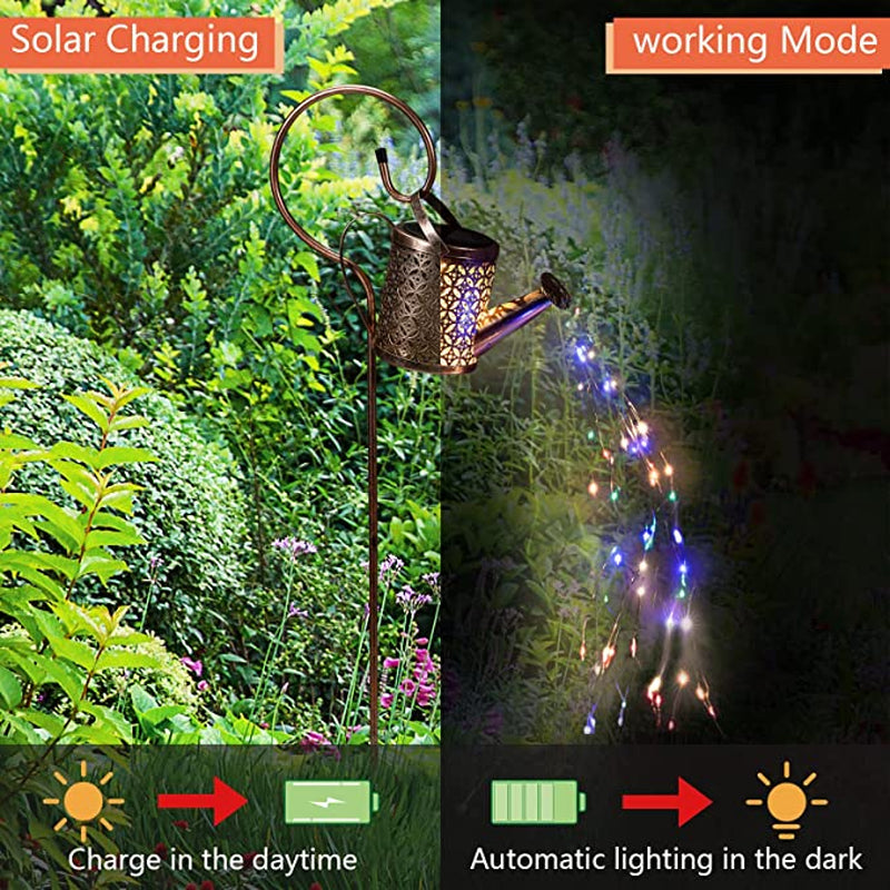 Elegant Set of 2 Copper Solar Watering Can Lights – Perfect Outdoor Decor for Pathways, Yards, and Patios
