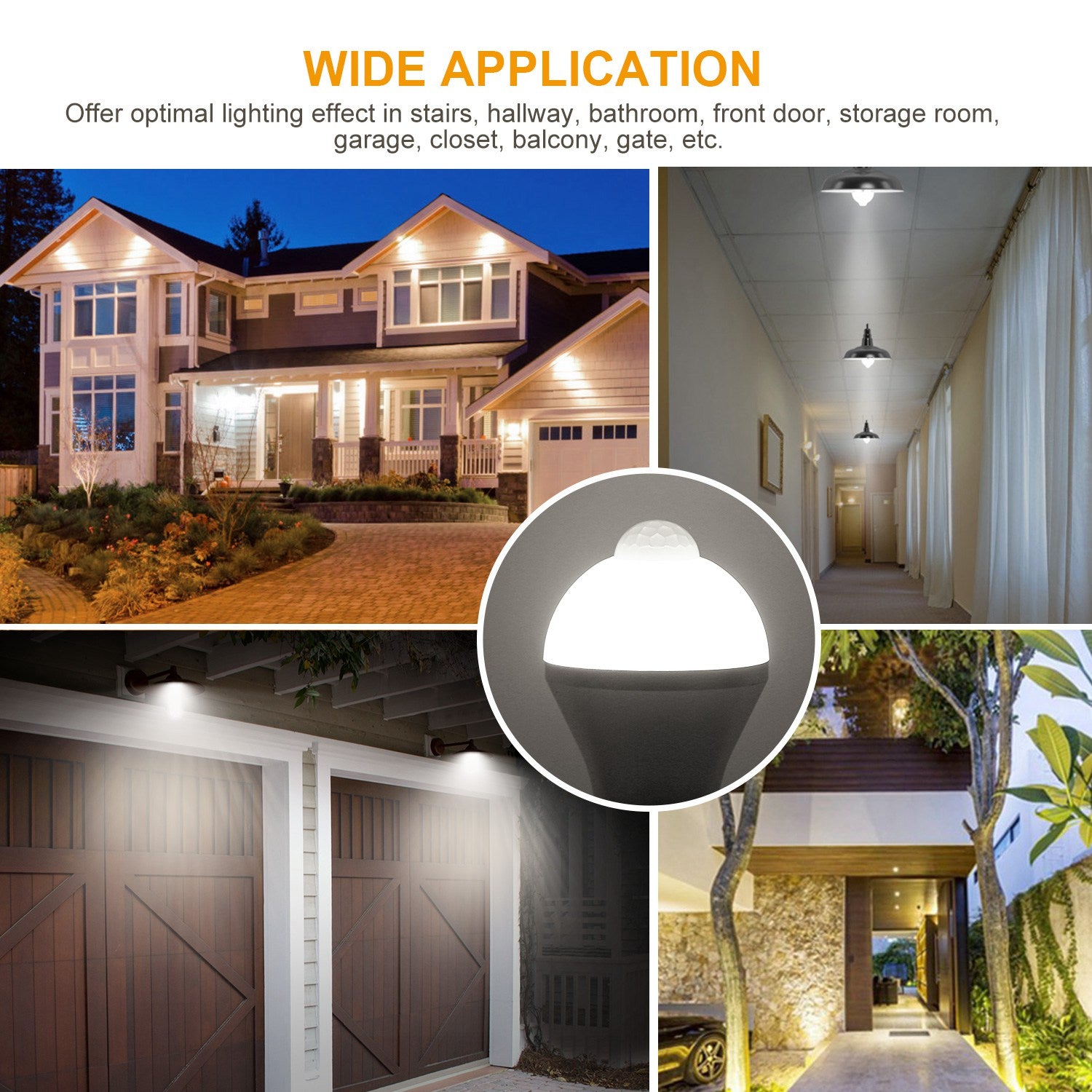 Revolutionary Smart E27 Motion Sensor LED Bulb - 9W 6500K Automatic Dusk to Dawn Lighting for Home & Garden