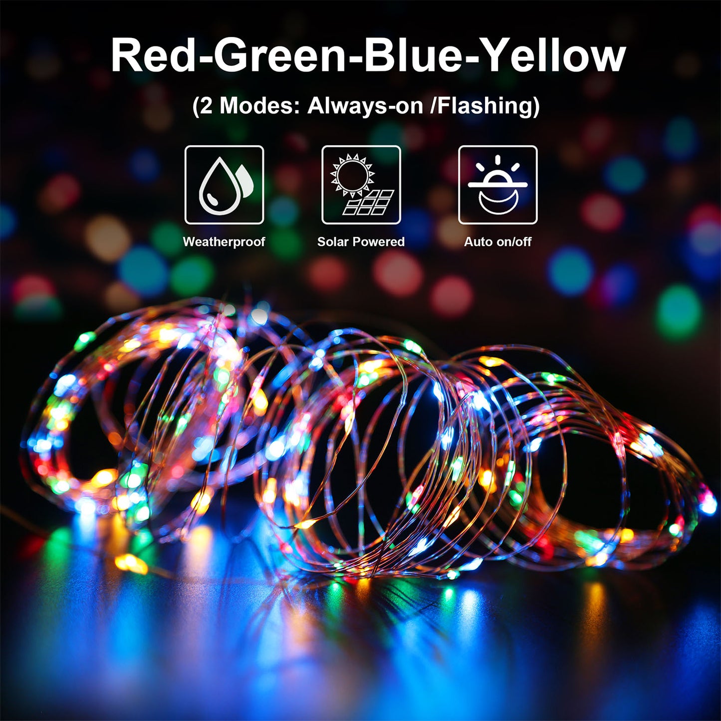 Illuminate Your Outdoor Events with Versatile Waterproof Solar String Lights - Perfect for Weddings, Parties, and Festivals!