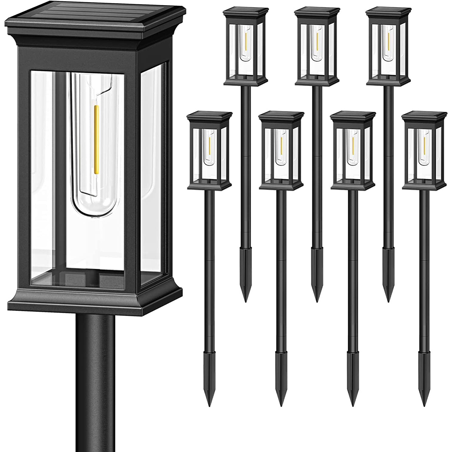Transform Your Outdoor Space: 6-Pack Solar Waterproof Stake Lights for Pathway, Garden, and Patio
