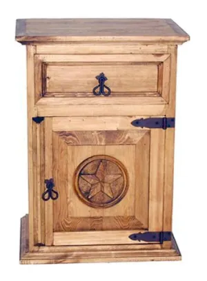 1 Drawer 1 Door Nightstand With Star