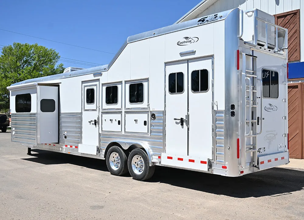 2024 4-Star 3 Horse Trailer 13.5' Outback Conversions LQ, Slide Out, Side Load, Integrated Pod