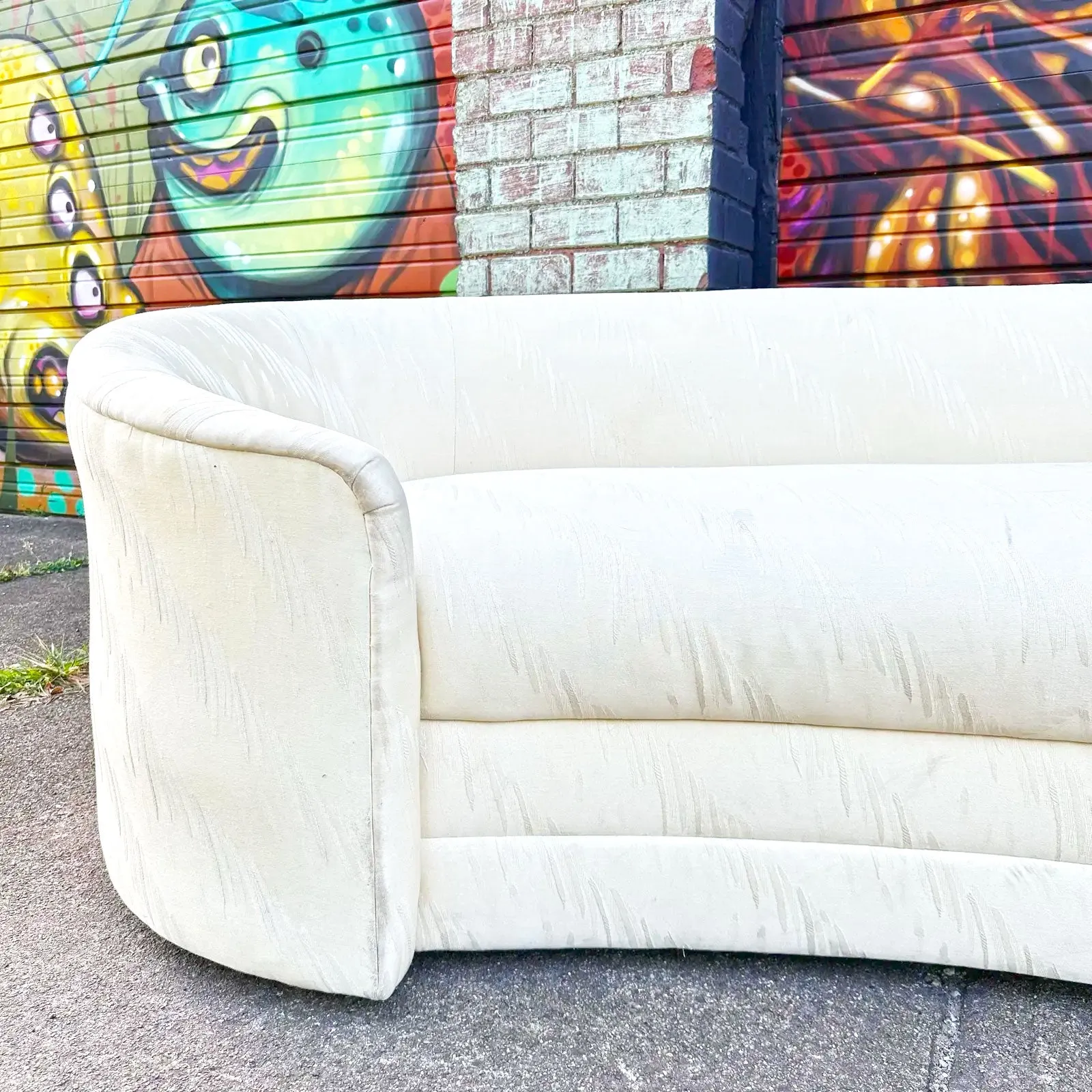 70" Pair of Vladimir Kagan Curved Loveseat Chaises