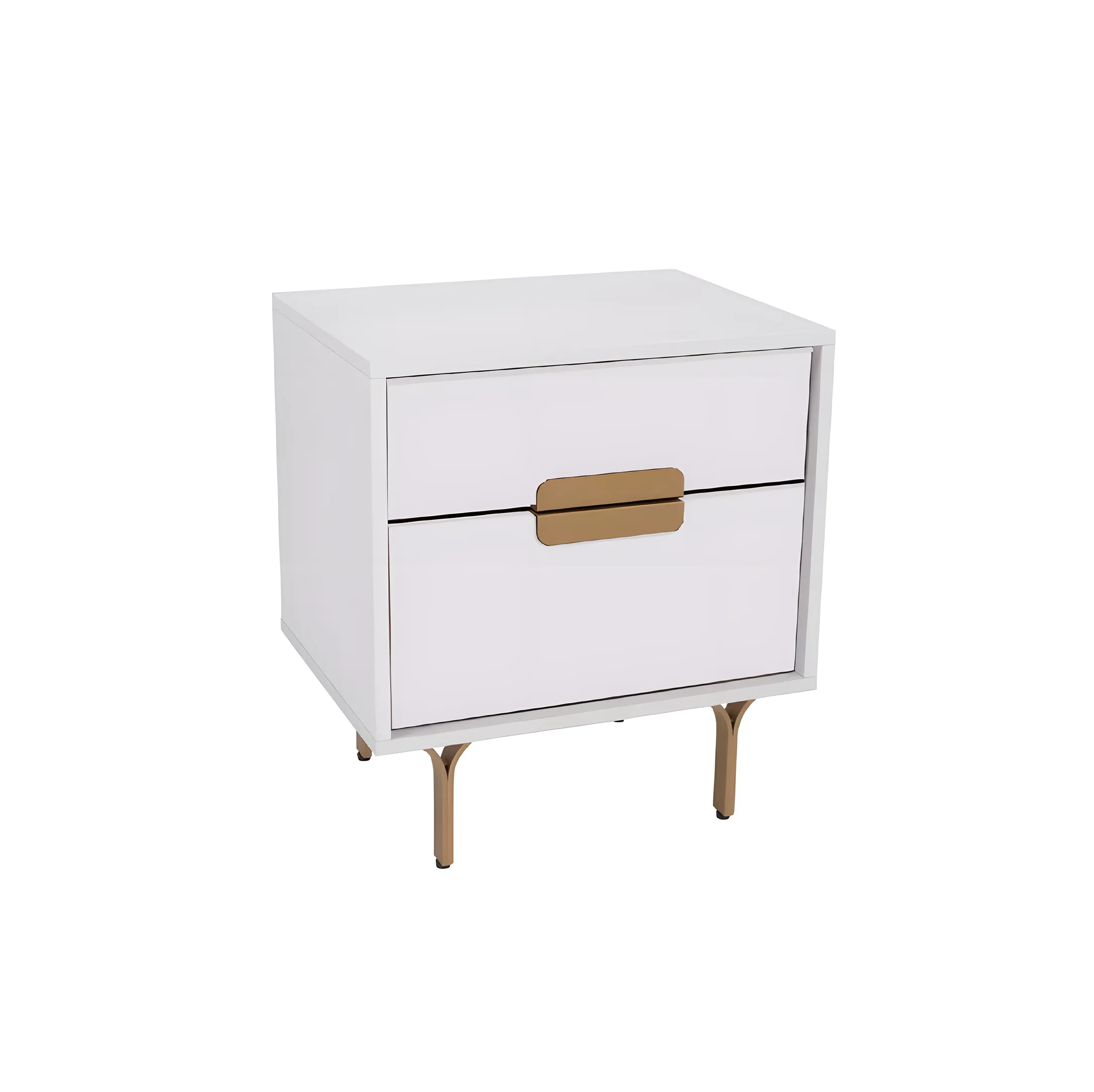 ADIN White 2-Drawer Nightstand