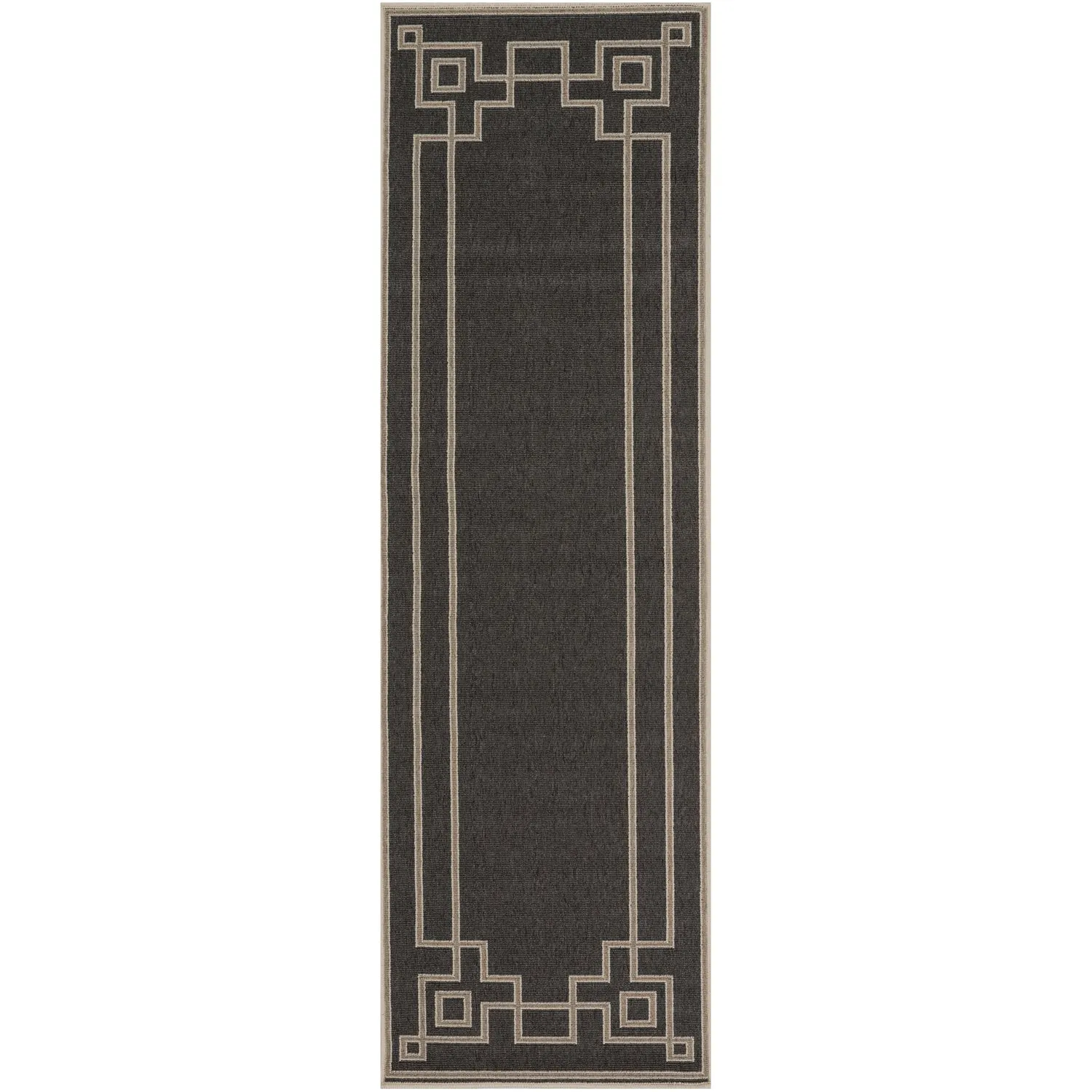 Alfresco Outdoor Rug in Navy & Camel