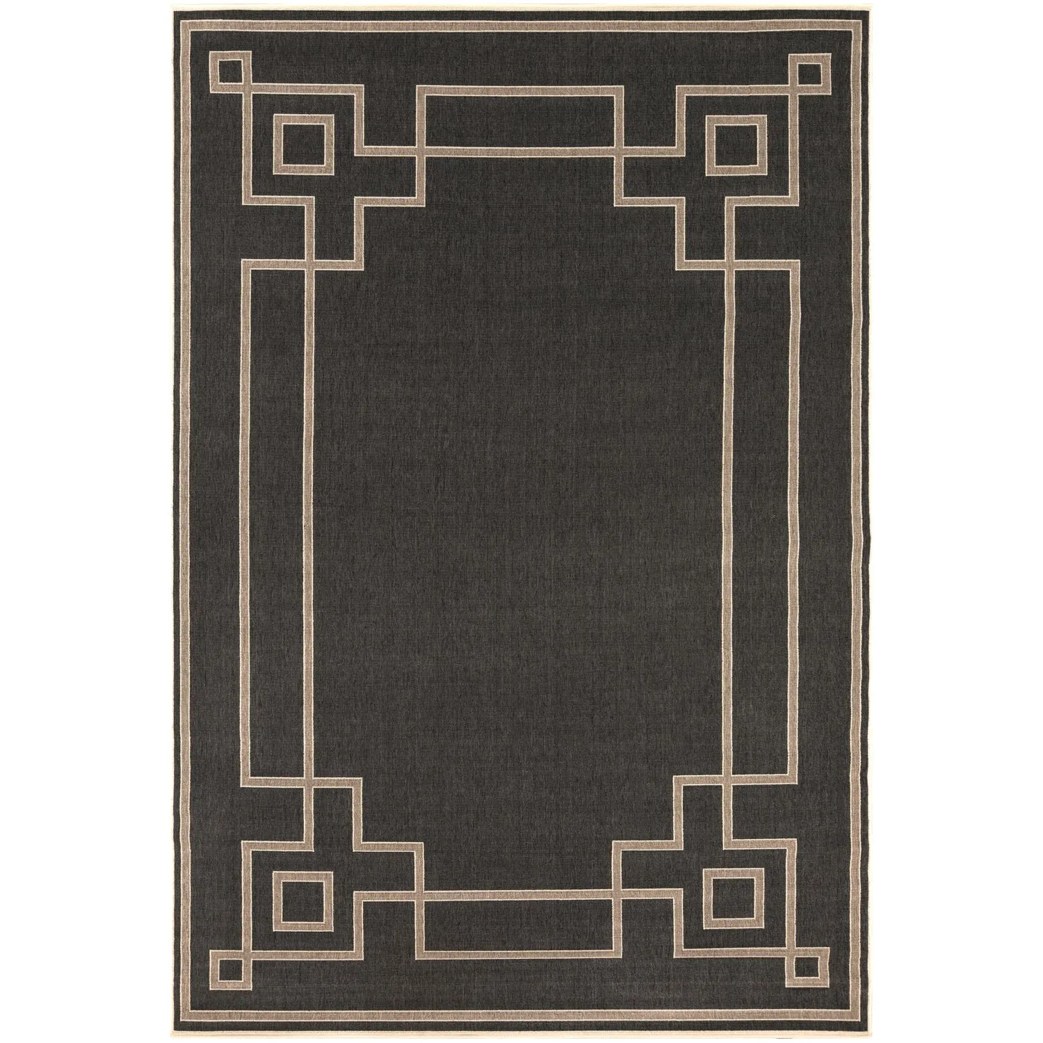 Alfresco Outdoor Rug in Navy & Camel