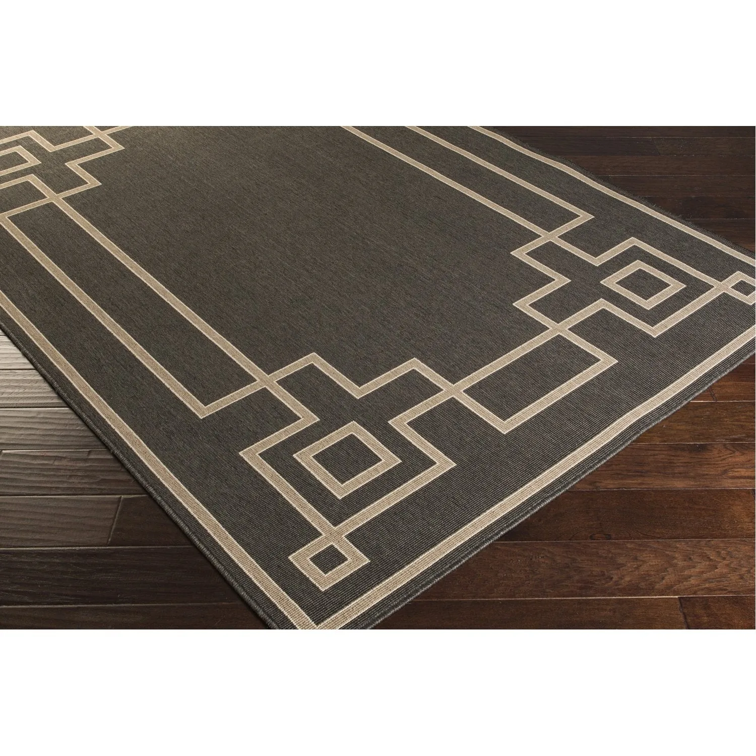 Alfresco Outdoor Rug in Navy & Camel