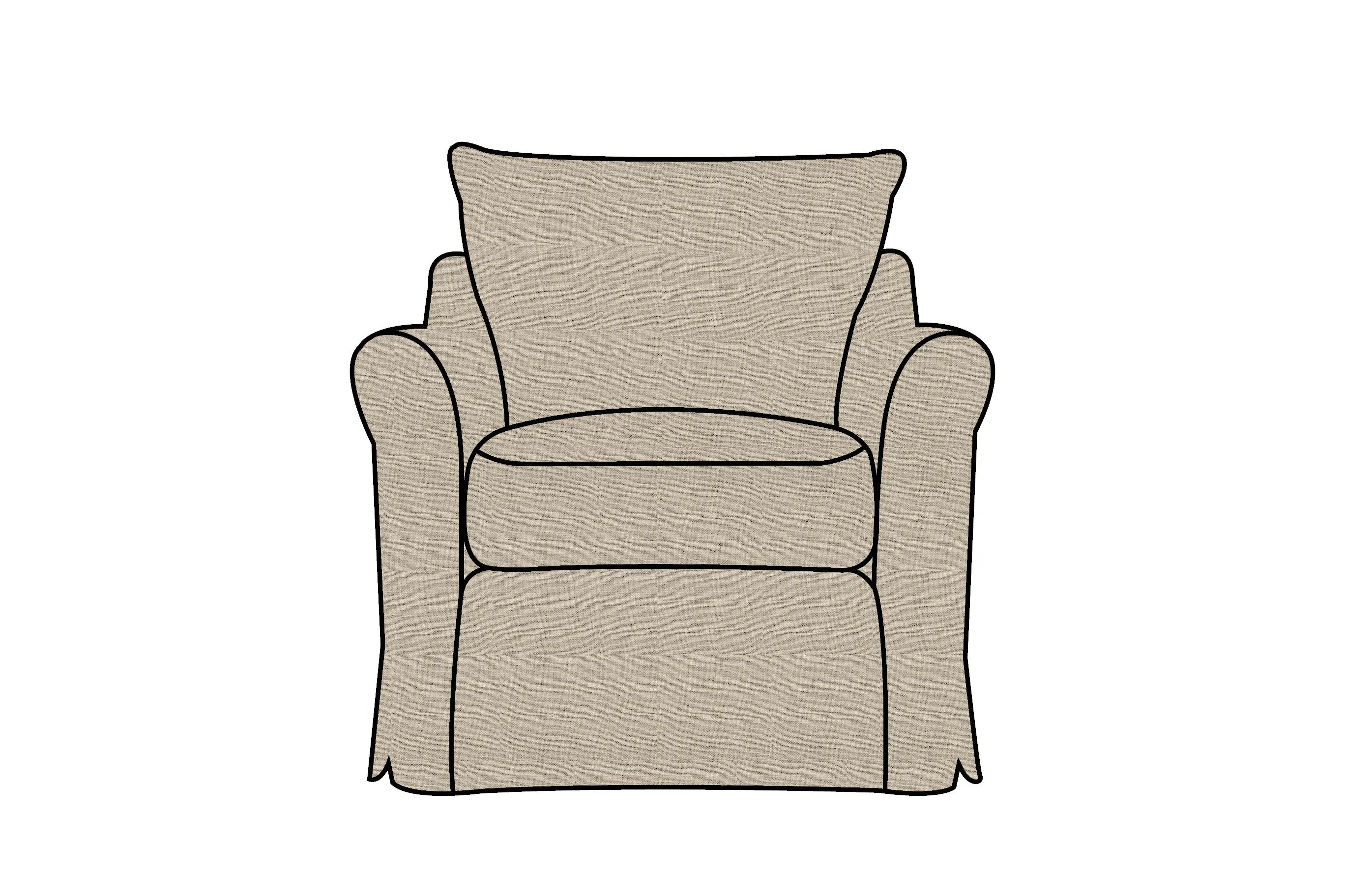 Alice | Armchair Extra Loose Cover | Marque Natural