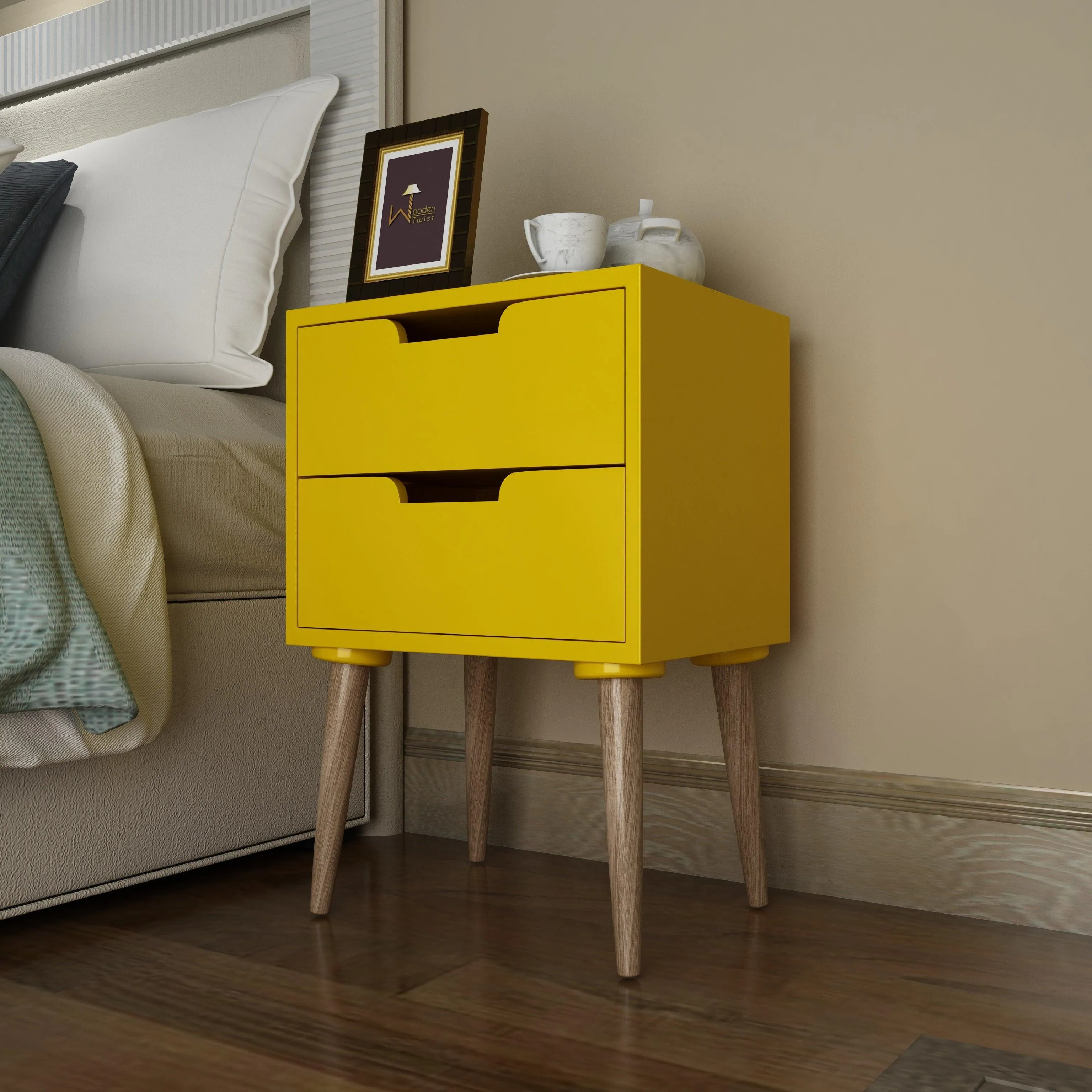 Amazing Bedside Table with Two Drawers