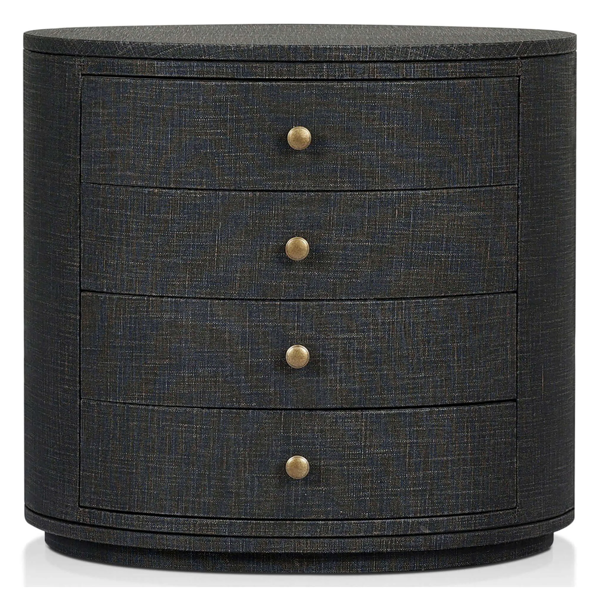 Amelia Oval Nightstand, Black