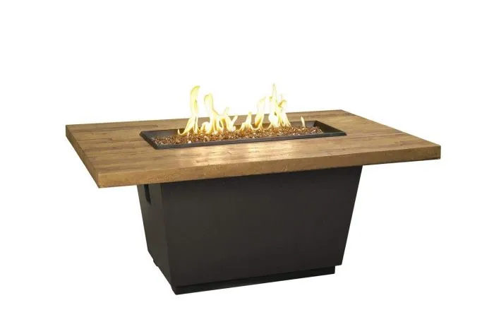 American Fyre Designs Reclaimed Wood Cosmo Rectangle Fire Table