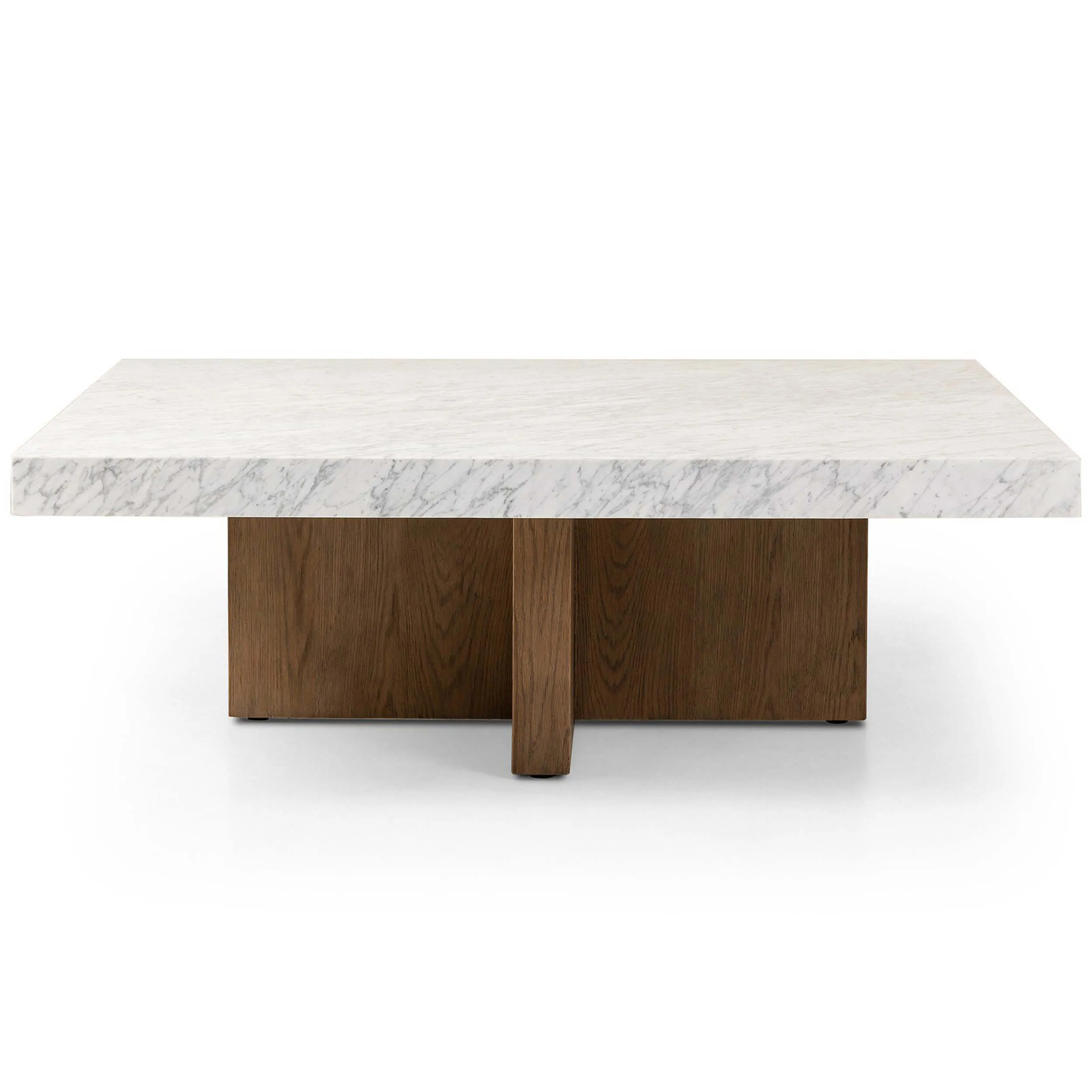 Bellamy Square Coffee Table, White Marble