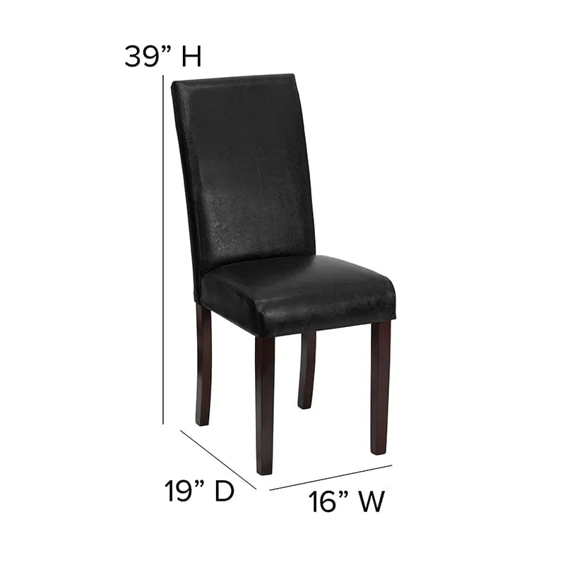 Black LeatherSoft Parsons Chair - BT-350-BK-LEA-023-GG