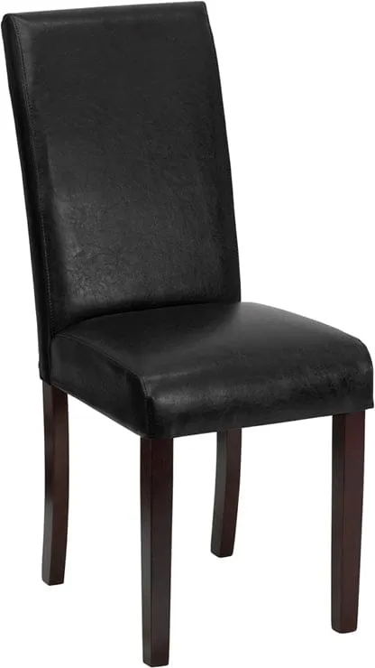 Black LeatherSoft Parsons Chair - BT-350-BK-LEA-023-GG