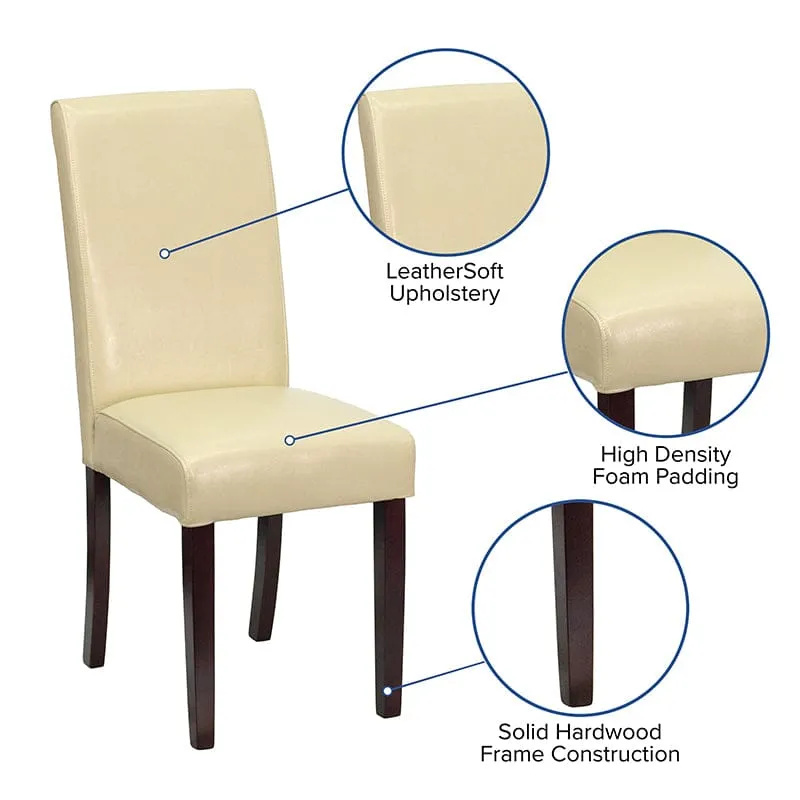 Black LeatherSoft Parsons Chair - BT-350-BK-LEA-023-GG