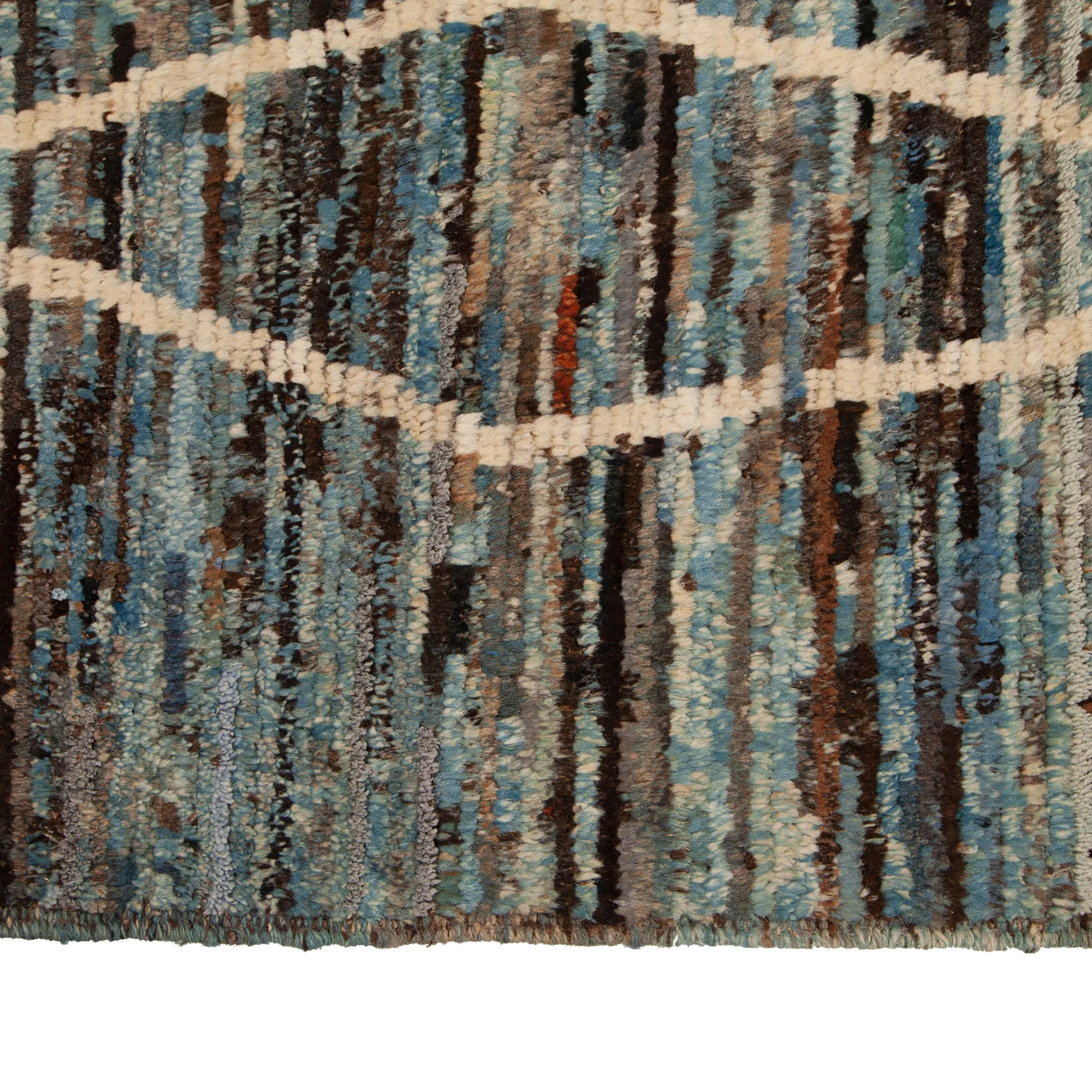 Blue Moroccan Wool Rug - 8'1" x 9'10"