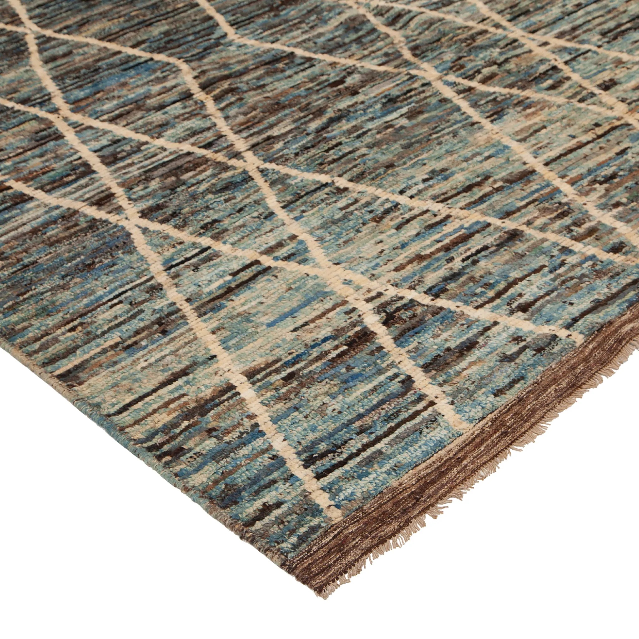 Blue Moroccan Wool Rug - 8'1" x 9'10"