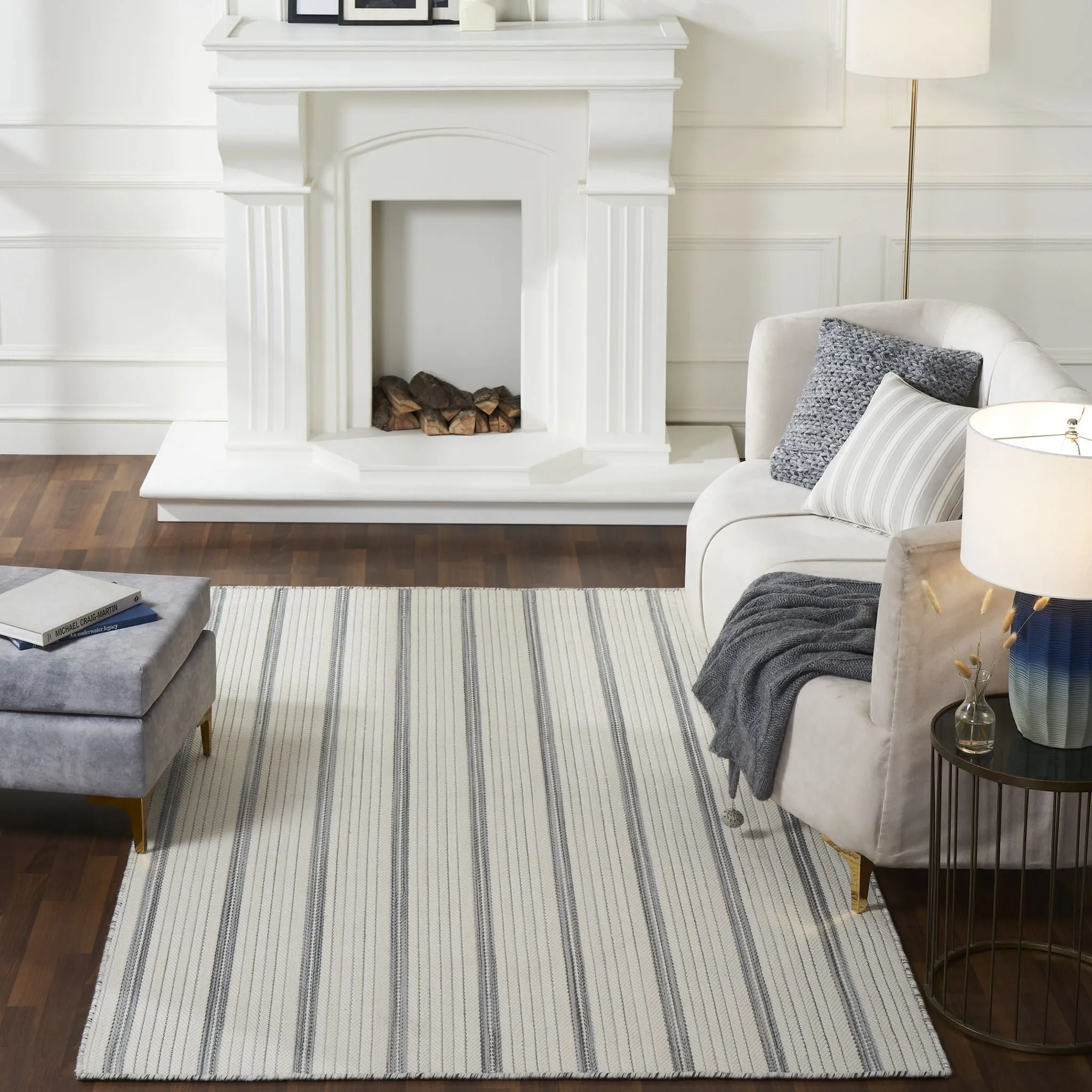 Bowden Flatweave Hand-Made Carpet, Flint