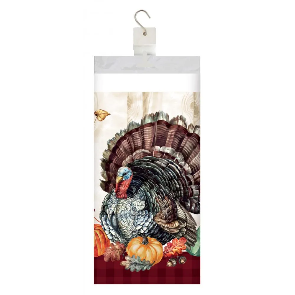 Bulk Timeless Turkey Paper Tablecover, Border Print (Case of 12)