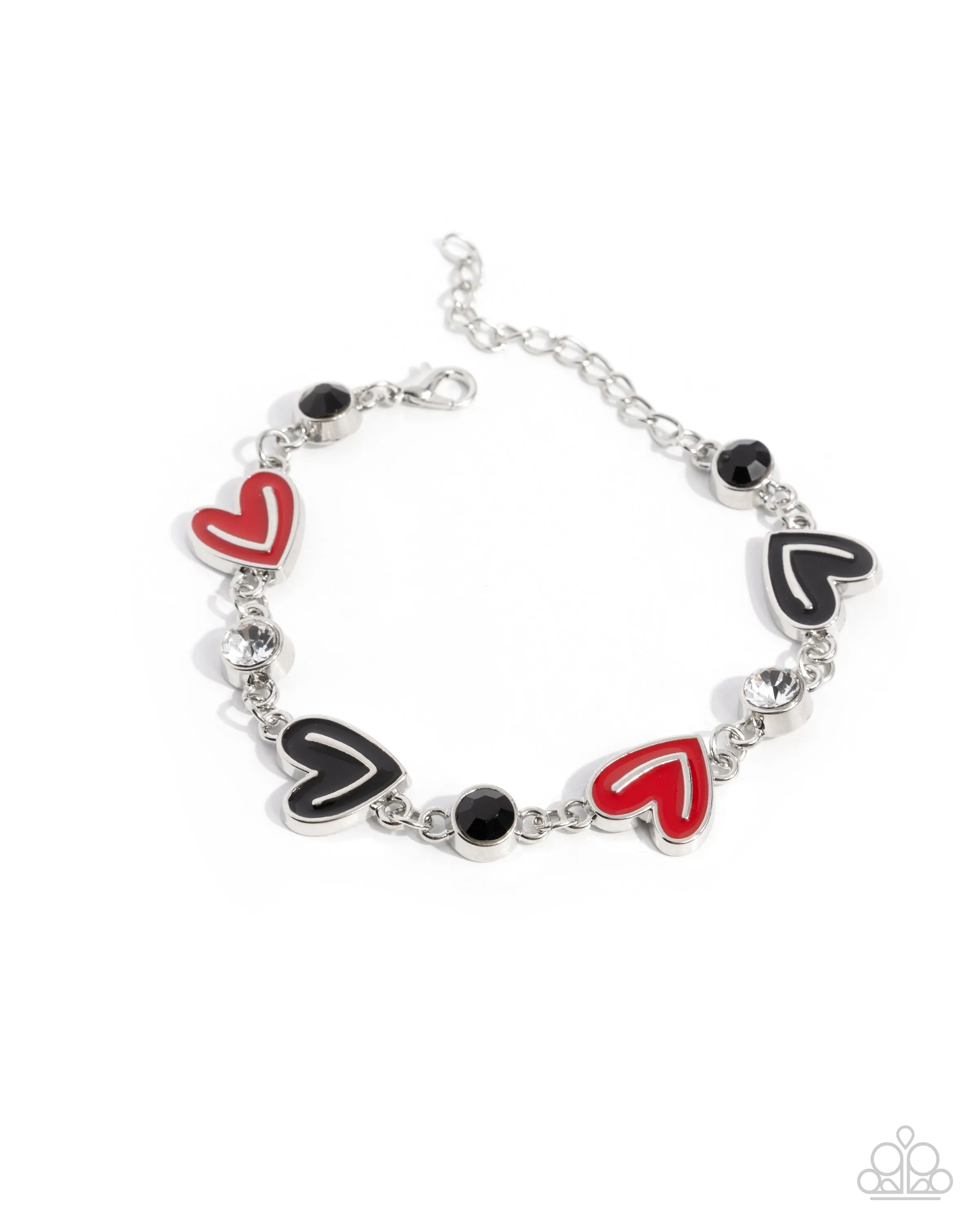 Complete Look - Black heart Necklace and Bracelet