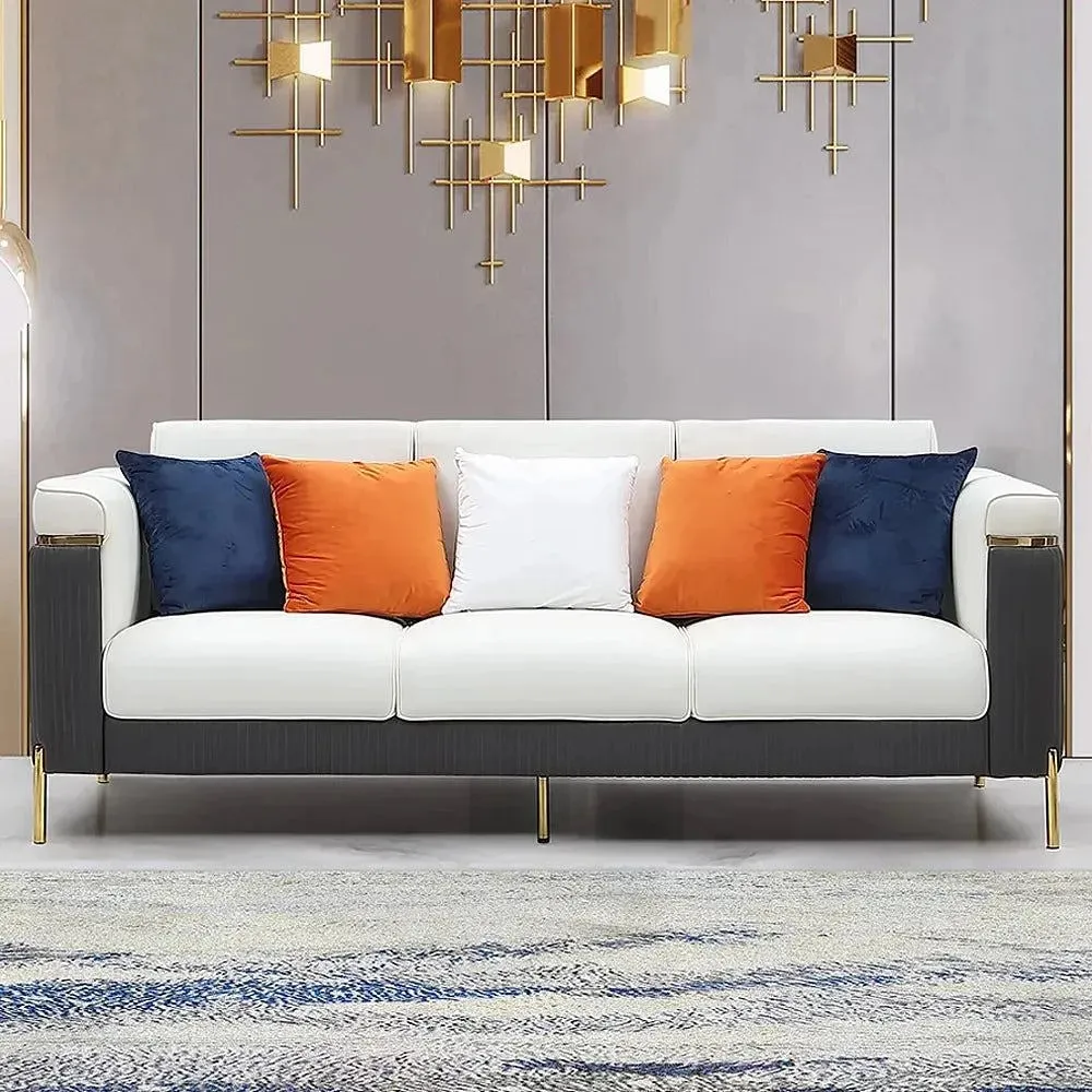 Crayon Luxury Upholstered Sofa Set in Leatherette